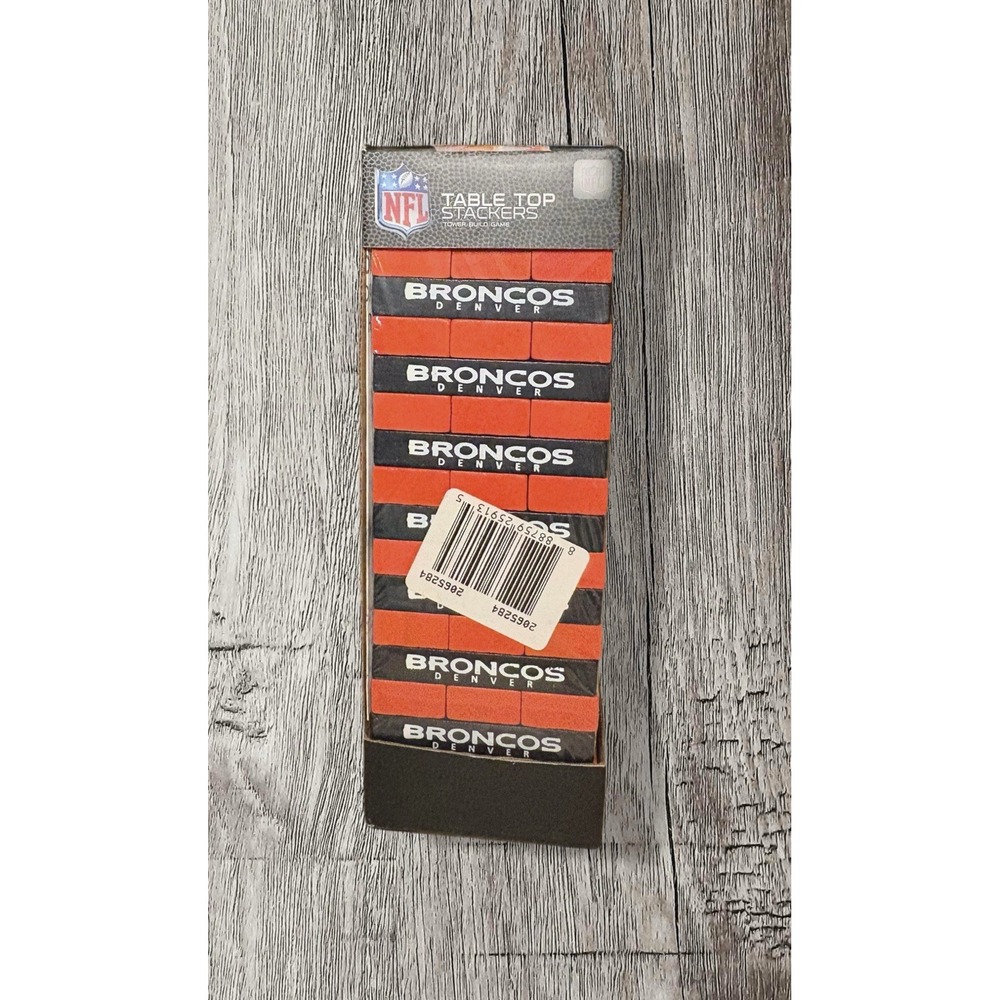 Denver Broncos NFL Table Top Stackers 18 Levels 54 pieces Mile High City 5280